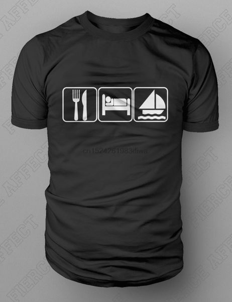 

новый бренд-одежда футболка eat sleep sailer футболка лодка катамаран спинакер смешных паруса яхта новой летняя мода