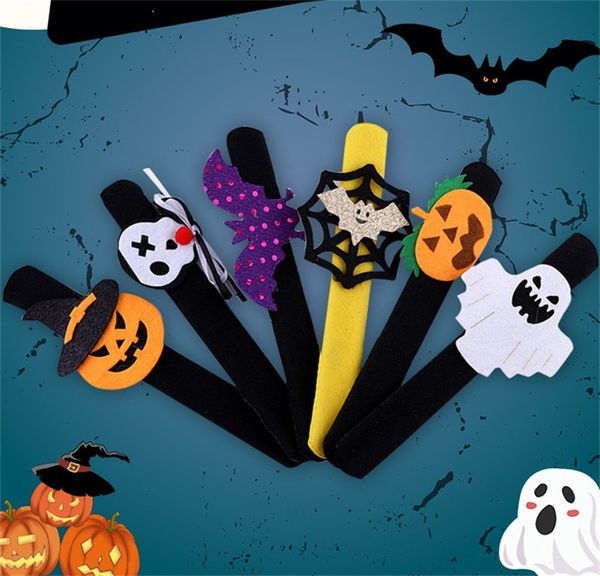 

хэллоуин хлоп кольца дети лучезапястного сустава унисекс мультфильм браслет hallowmas тыква bat череп devils ремень рождество детских брасле, Red;brown