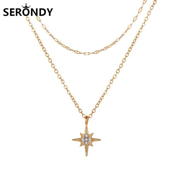 

chokers alloy star crystal multilayer boho pendant choker necklace for women neck chains gift jewelry 2021 trend aesthetic xl10400, Golden;silver