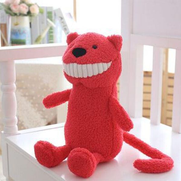 

new product smile tooth-toothed doll fox puppy powder pig bamboo charcoal plush toy baby soothing doll annual gift