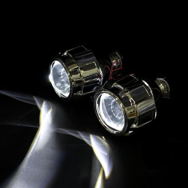 

2.5 inch hid clear projectot lens silver shroud headlight fit h1 xenon led bulb retrofit h4 h7 motorcycle car headlight
