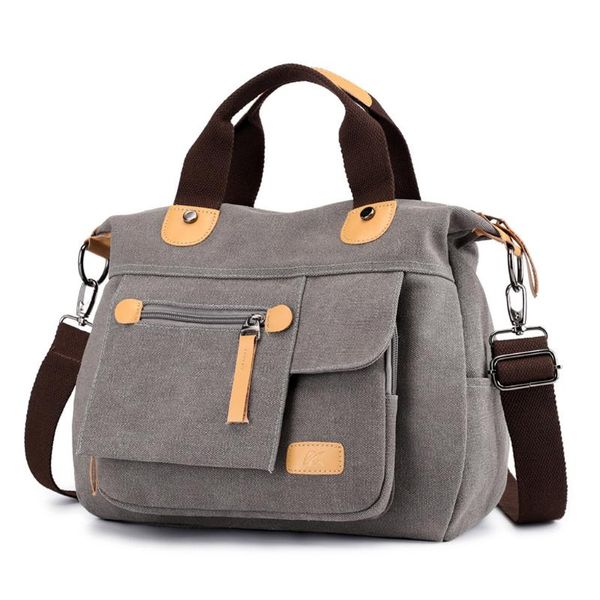 

2020 canvas bag women multi-function large capacity shoulder bag travel multi pockets bolsa feminina