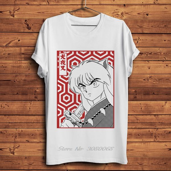 

inuyasha funny anime t shirt men new white casual short sleeve tshirt homme japan manga streetwear t-shirt