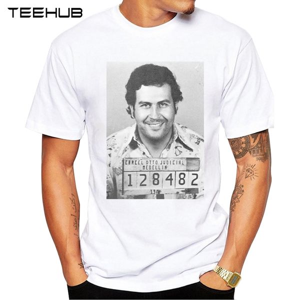

teehub men's new fashion pablo escobar mug design short sleeve t-shirt cool printed hipster tee shirts