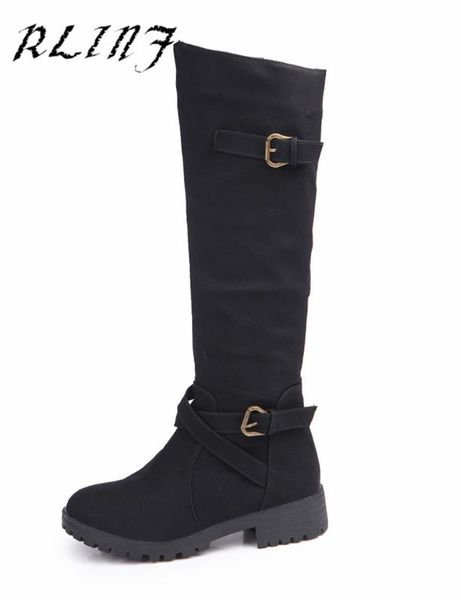 

rlinf сапоги женские сапоги new стовепайп flat high, Black