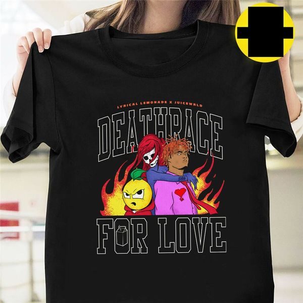 

juice wrld 999 x lyrical lemonade t shirt black size s-3xl retro o neck tee shirt
