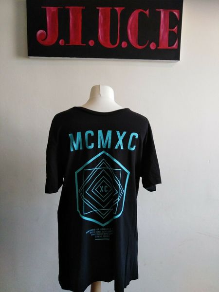 

mens bnwot jack jones black crew neck t-shirt top размер xl