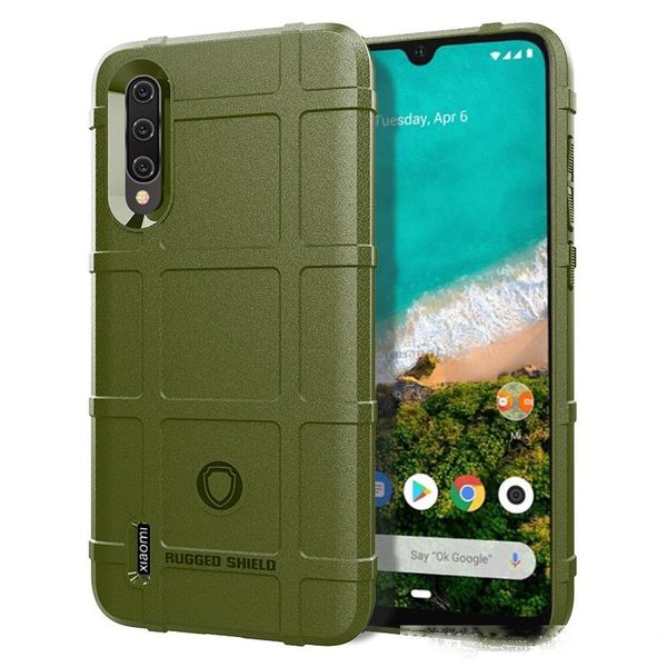 

full coverage shockproof soft silicone case armor matte cover anti knock shell for xiaomi a3 lite heavy duty army style