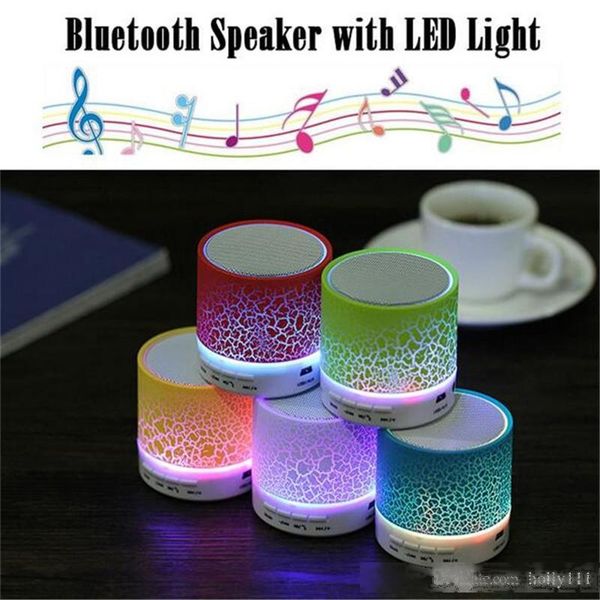 

mini crack pattern smart colorful led light wireless bluetooth speakers portable bluetooth speaker with dhl ing