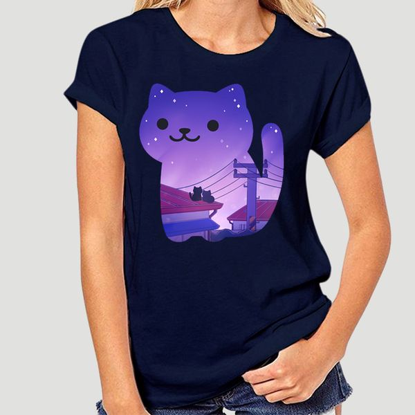 

tshirt collecting nights neko atsume t shirt printed t-shirt tees 0356d