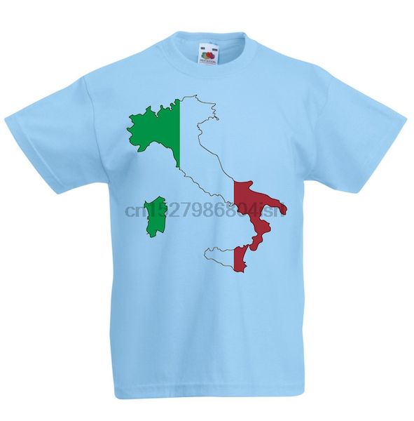

italy kids t-shirt country flag map children boys girls italian