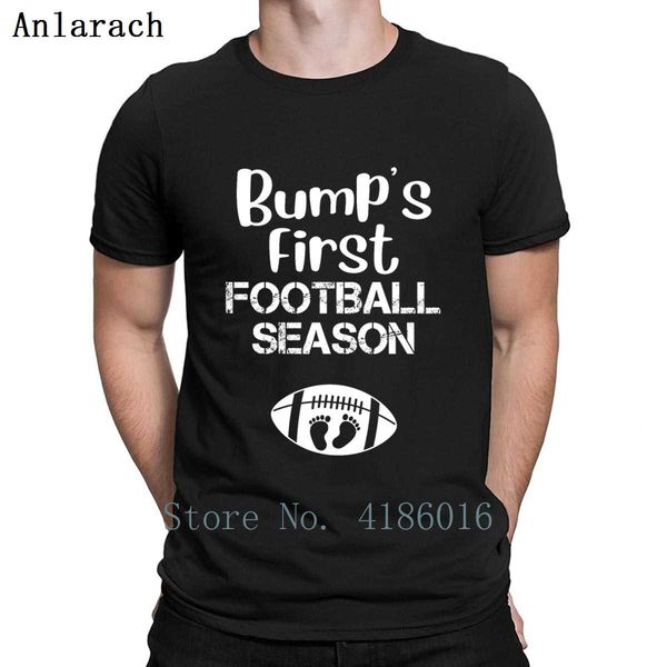 

bumps first football season pregnancy announcement t shirt humor designing cotton euro size s-5xl basic solid pictures shirt