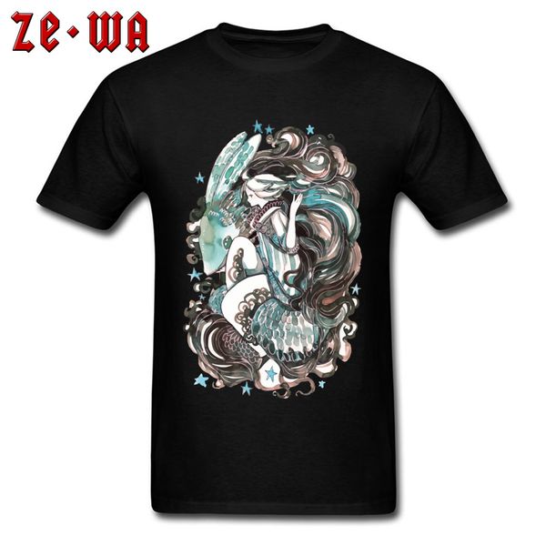 

fish and girl t-shirt men anime t shirts japan style mononoke princess cotton tee shirts fitted women clothes drop shipping