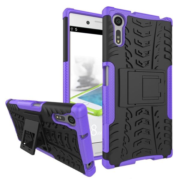 

dazzle 2 in 1 hybrid kickstand impact rugged heavy duty tpu pc shock proof cover case for sony xperia x xa xz x performance x compact 50pcs