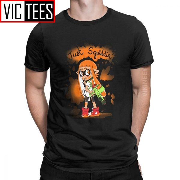 

2019 мода just squiddin splatoon t-shirt мужчины o шеи хлопка tshirt ink kid game squid новое прибытие camisas hombre