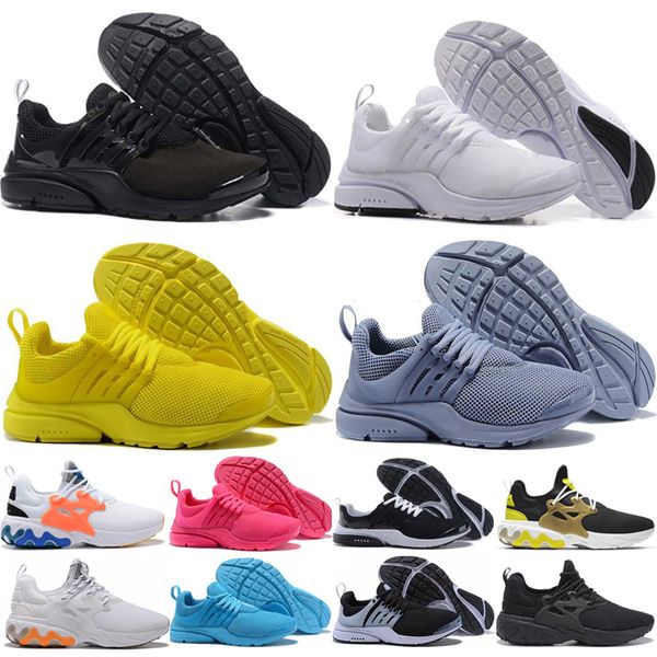 

presto br qs breathe yellow triple black white red blue men women running shoes presto react ultra jogging trainers sport sneakers