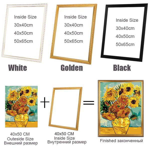 

good outter frame for diy canvas oil painting by numbers wood frame wall diamond painting embroidery picture p