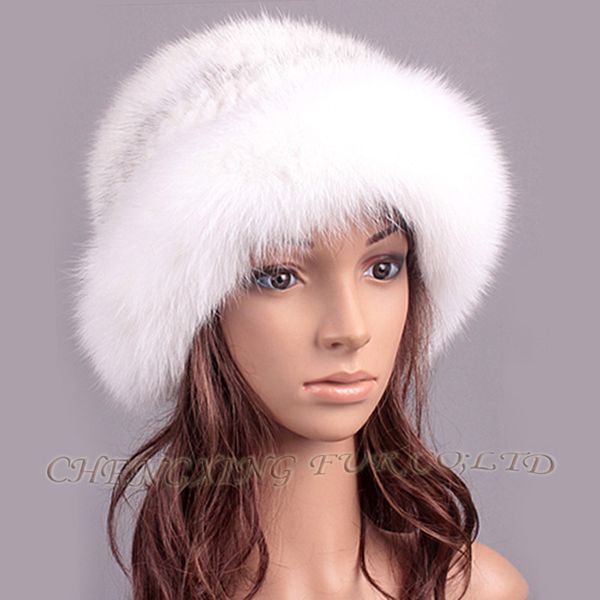

berets cx-c-209c fur trim winter warm women fashion knitted cap, Blue;gray