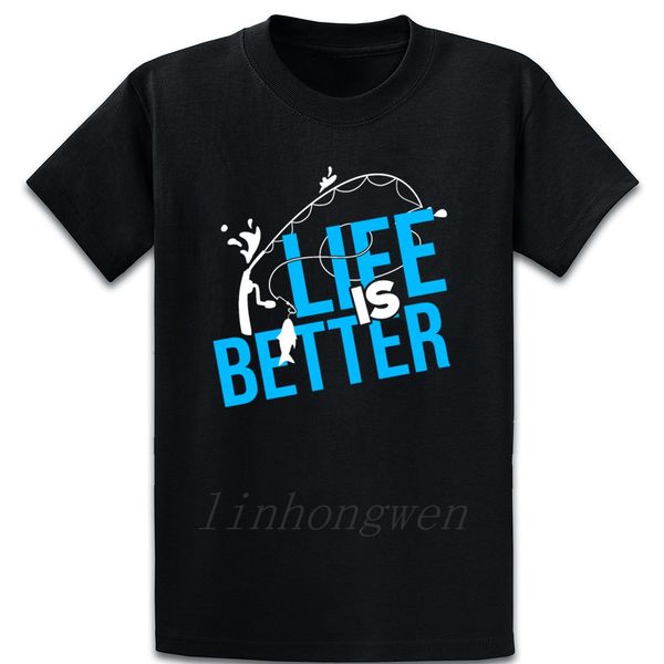 

life is better at the lake fishing camping hiking t shirt unique round collar tee shirt natural authentic customized summer cute