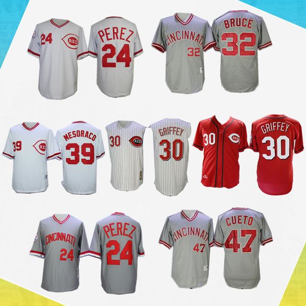 

2020 men women kids 34 homer bailey 39 devin mesoraco 54 aroldis chapman 55 matt latos stitched cincinnati baseball jersey, Blue;black