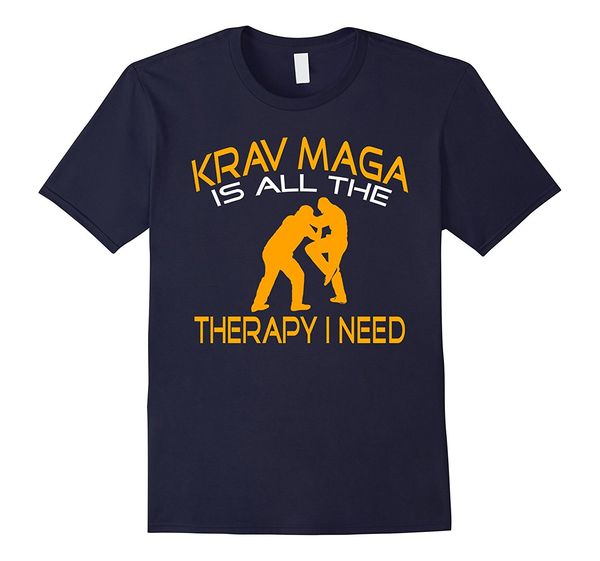 

2020 fashion krav maga is all the therapy i need self-defense t-shirt t-shirt