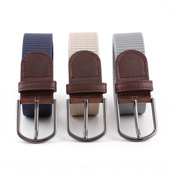 

korean style women's all-match canvas pin trendy pants canvas pin pin pinbelt woven belt for women qhogw, Black;brown