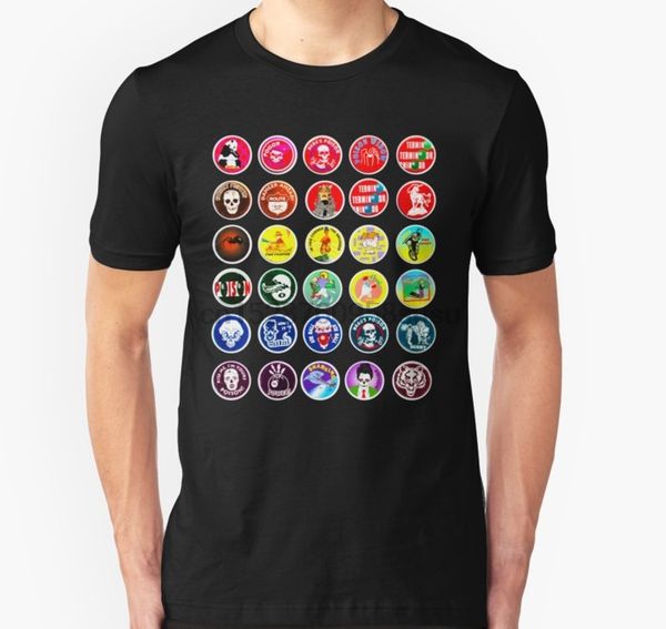 

men tshirt short sleeve pogs milk cap collage t shirt one neck women t-shirt