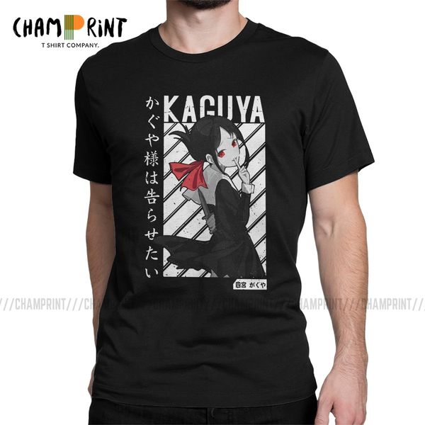 

anime kaguya-sama love is war shinomiya t-shirts for men novelty 100% cotton tees o neck short sleeve t shirts gift idea