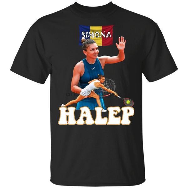 

халеп us open 2020 румыния теннис вентилятора t-shirt black-navy мужчины-женщины-молодёжная homme customized tee shirt