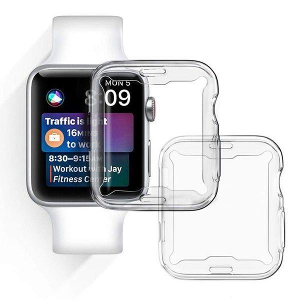

38mm 42mm case for apple watch screen protector iwatch overall protective case tpu hd clear ultra-thin cover for apple watch series 1 2 3 4