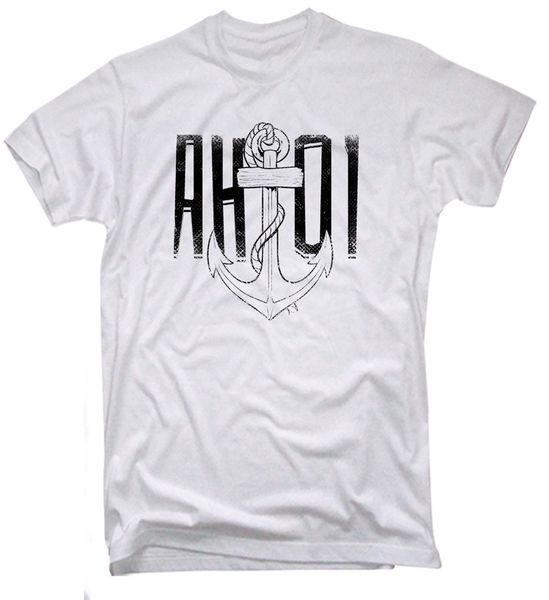 

t-shirt - anchor ahoi - captain sailor full beard tattoo old school s-3xl streetwear funny tee shirt