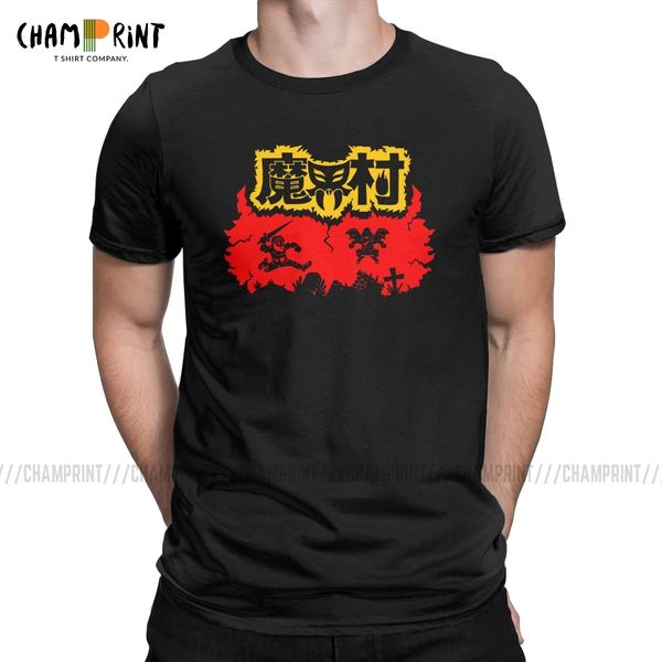 

ghouls 'n ghosts men's t shirt daimakaimura arcade games funny tees short sleeve crewneck t-shirt 100% cotton plus size