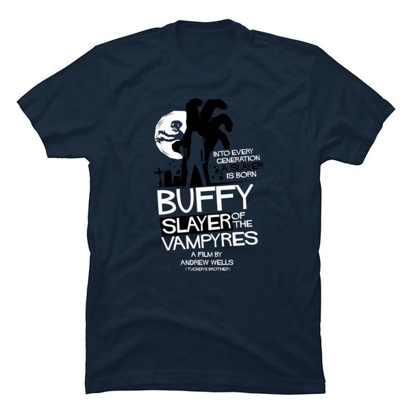 

убийцы vampyres печать футболок demon slayer buffy crew neck кофты с коротким рукавом майка для мужчин the walking dead