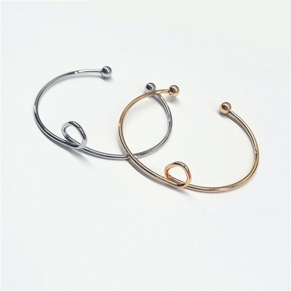 

bangle round love bangles & bracelets for women fashion tiny jewelry open geometric cuff, Black