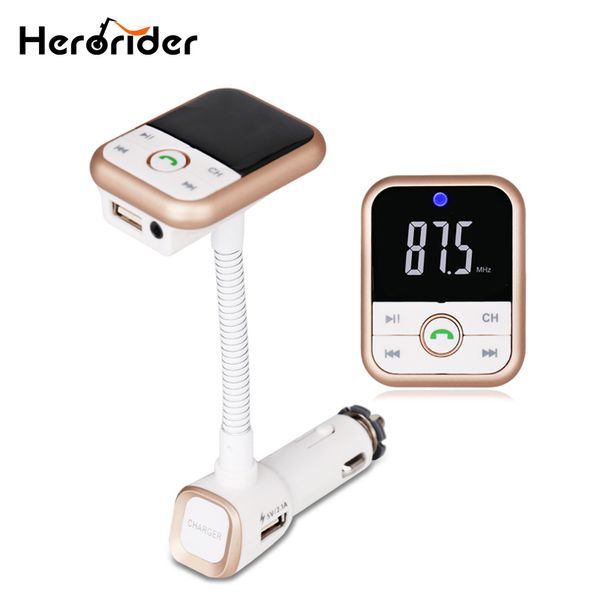 

herorider bluetooth car kit mp3 player handswireless radio adapter usb charger support usb sd tf card fm transmitter