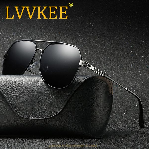 

lvvkee fashion metal frame men's sunglasses polarized men driving mirror sun glasses male goggles eyewear uv400, White;black