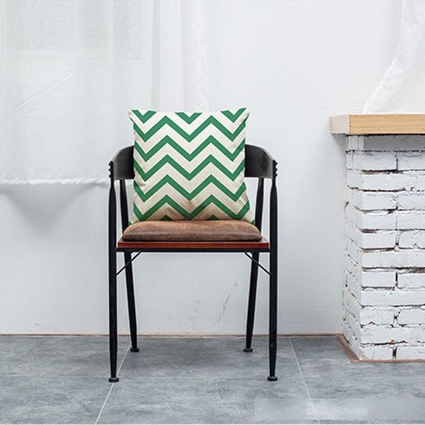 

45*45cm modern simple geometry wavy cotton and linen pillow case car pillow office nap pillow wholesale customization