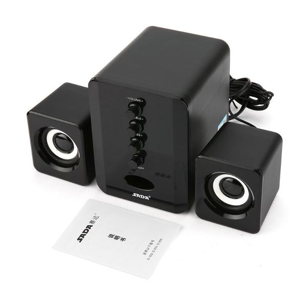 

sada d-202 usb wired combination speakers computer speakers bass stereo music player subwoofer sound box for pc smart phones