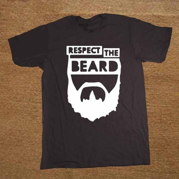 

men t shirt 2020 summer style 100% cotton male o-neck respect the beard short sleeve shirt funny print tee shirt