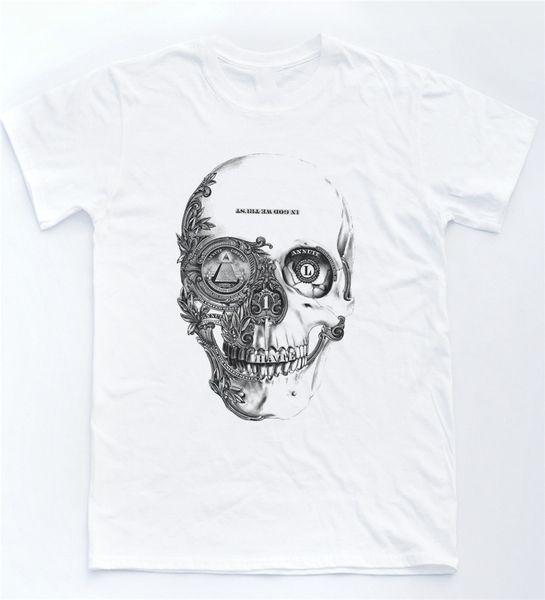 

skull illuminati pyramid t-shirt dollars money tee nwo swag indie tumblr male female tee shirt
