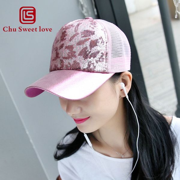 

summer women baseball cap sequins mesh sports caps men casual hat curved sun visor cap spring outdoor adjustable sun hat, Blue;gray