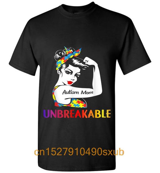 

autism mom unbreakable mother's day autism awareness men t-shirt