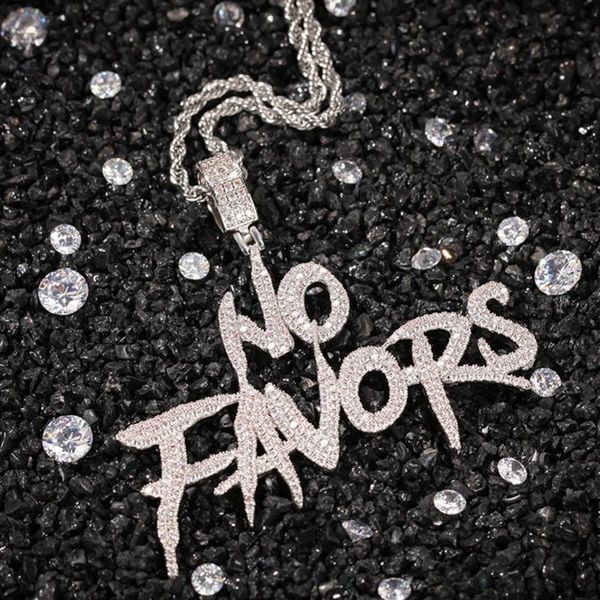 

eskeem hip hop new fashion cubic zircon no favors english alphabet pendant rapper necklace jewelry, Silver