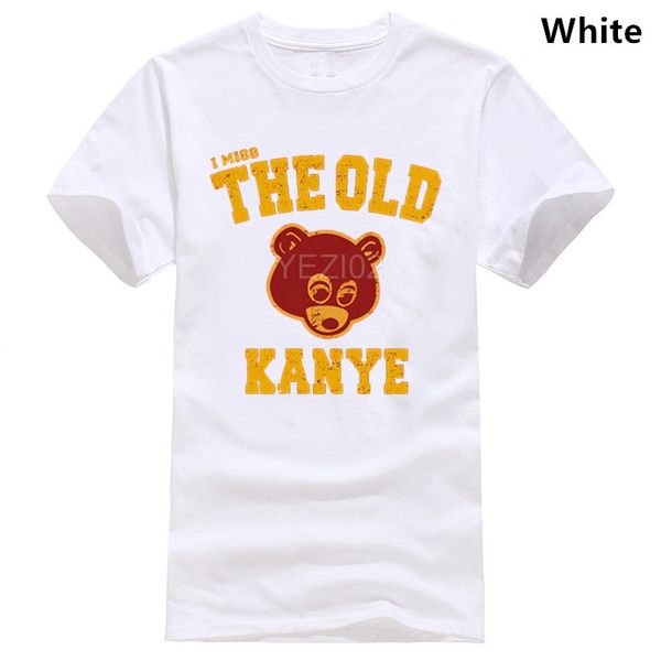

kanye west i miss the old kanye college dropout t-shirt + hip-hop stickers short sleeves new fashion t shirt men clothing