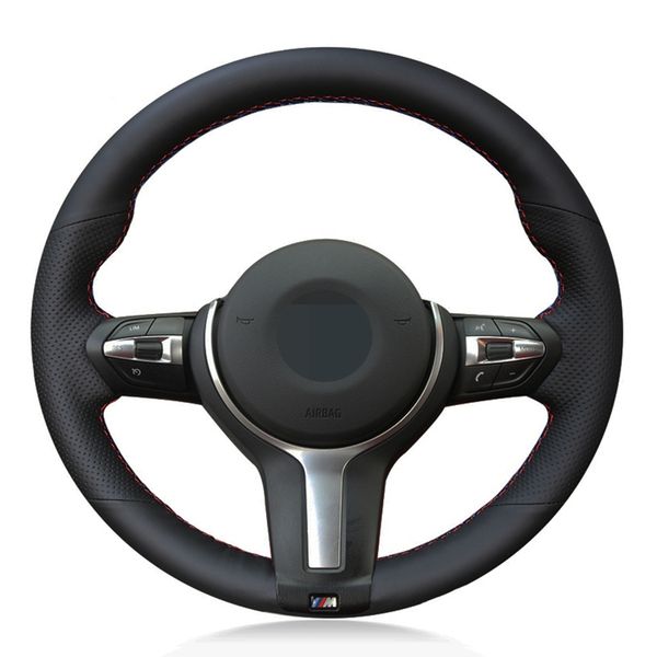 

car steering wheel cover diy black artificial leather for bmw m sport f30 f31 f34 f10 f11 f07 x3 f25 f32 f33 f36 x1 f48 x2 f39
