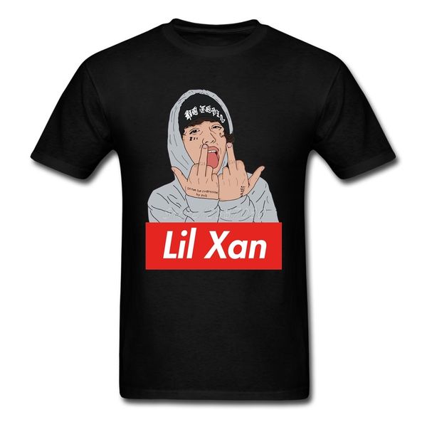 

rap lil xan streetwear t shirt cotton crewneck short sleeve tshirt men new car styling big size t shirts for boys