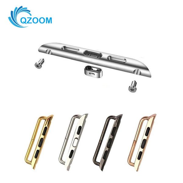 

1pair 2pcs watch band adapters connectors for watch band replacement wrist strap stainless steel classic screw metal 40mm 44mm 4 colors