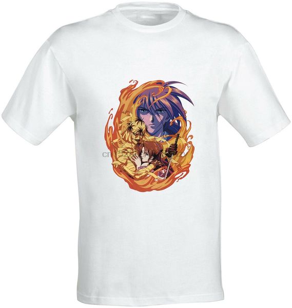 

rurouni kenshin shishio arc fire art mens t shirt white custom made tee shirt