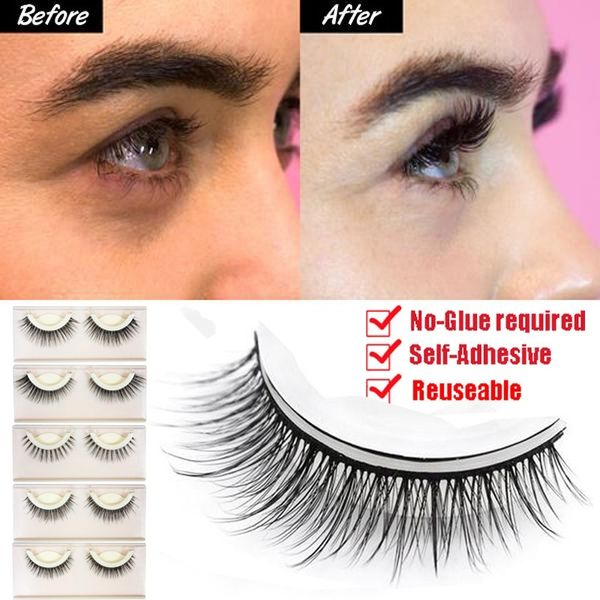 

3d mink false eyelash extensions reusable self adhesive soft curly natural eyelashes handmade eye lashes makeup tools