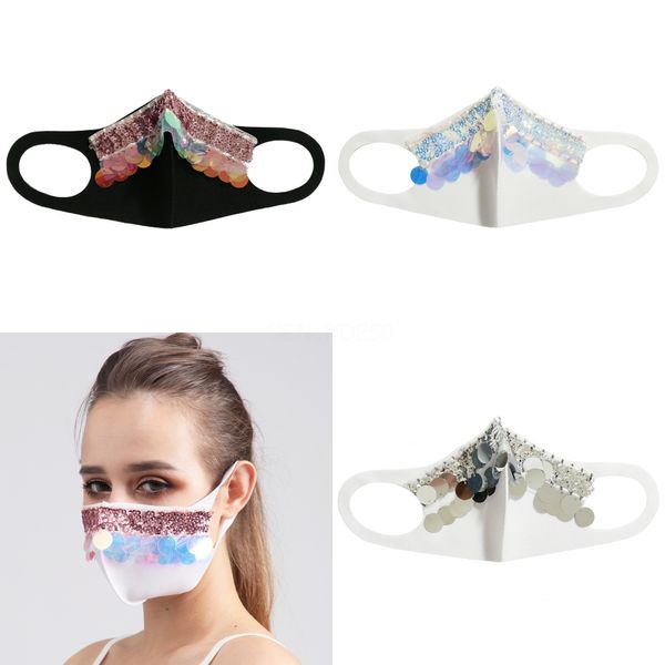 

masquerade masks hand made halloween party sequins mask half-face mask with side flower stick hand held mask#111, Black